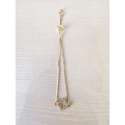 Bracelet trèfle à strass