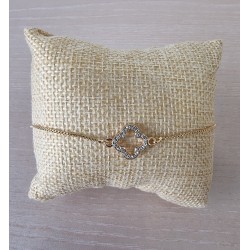 Bracelet trèfle à strass