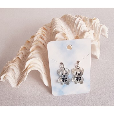 Boucles d'oreilles oursons transparent