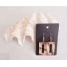 Boucle d'oreille rectangle en acétate de cellulose