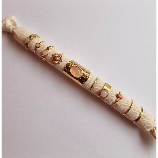 Bague pierre rose