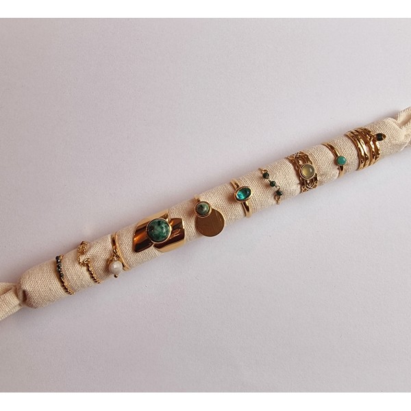 Bague pierre verte