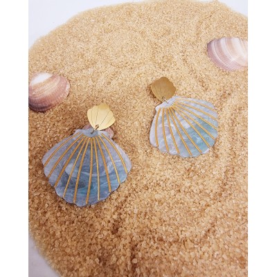 Boucle d'oreille coquillage coloré le Trésor de Lava