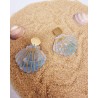 Boucle d'oreille coquillage coloré le Trésor de Lava