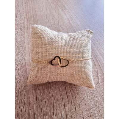 Bracelet Double coeur