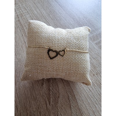 Bracelet 2 coeurs